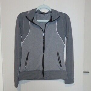 Alala Track Jacket Dark Gray Pink Accent Moisture Wicking Front Runner Zip Up